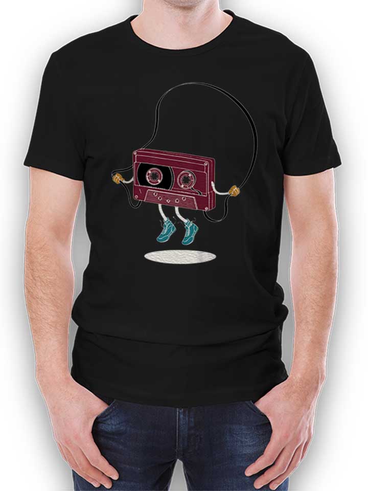 kassette-jumping-rope-t-shirt schwarz 1