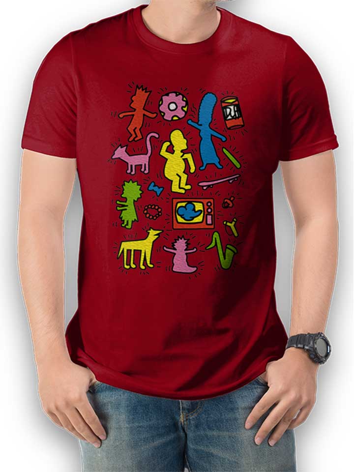 Keith H Simpsons T-Shirt maroon L