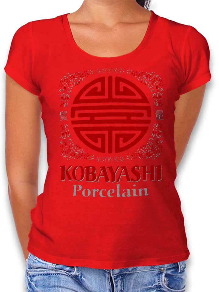 Kobayashi Porcelain T-Shirt Femme rouge L
