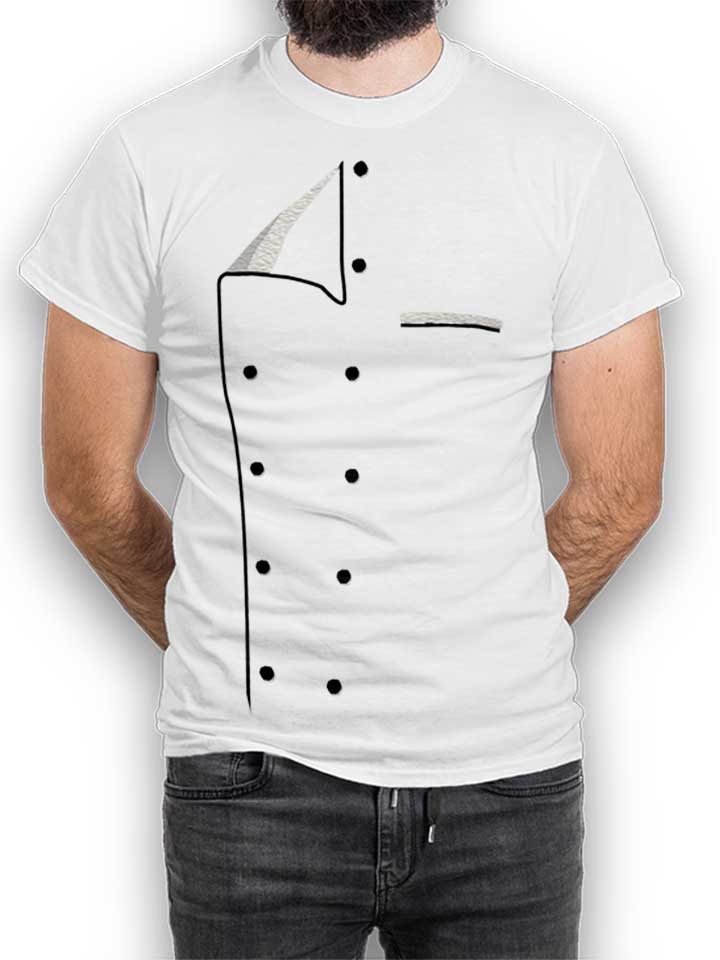 Kochjacke T-Shirt white L
