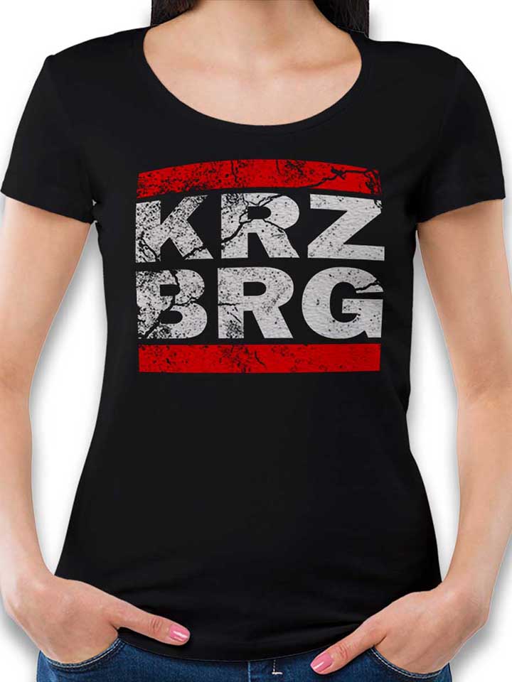 Kreuzberg Vintage T-Shirt Donna nero L