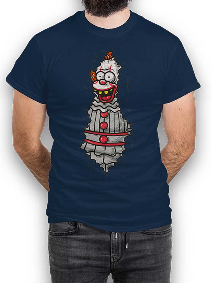Krusty Clown In The Bushes Camiseta azul-marino L