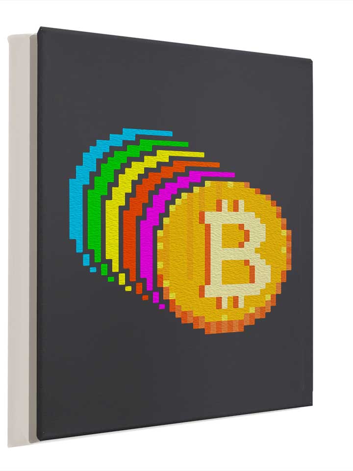 8-bit-bitcoin-rainbow-leinwand dunkelgrau 4