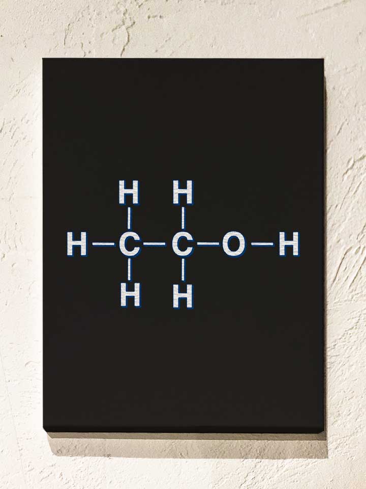 alkohol-chemisches-symbol-leinwand schwarz 1