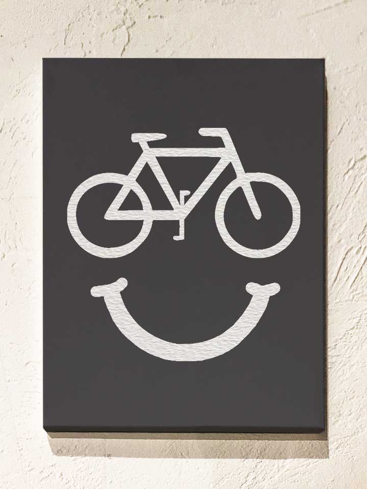 Bike Smile 02 Leinwand dunkelgrau 30x40 cm
