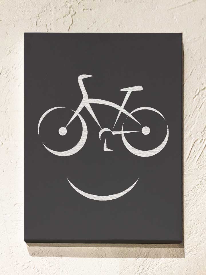 bike-smile-leinwand dunkelgrau 1