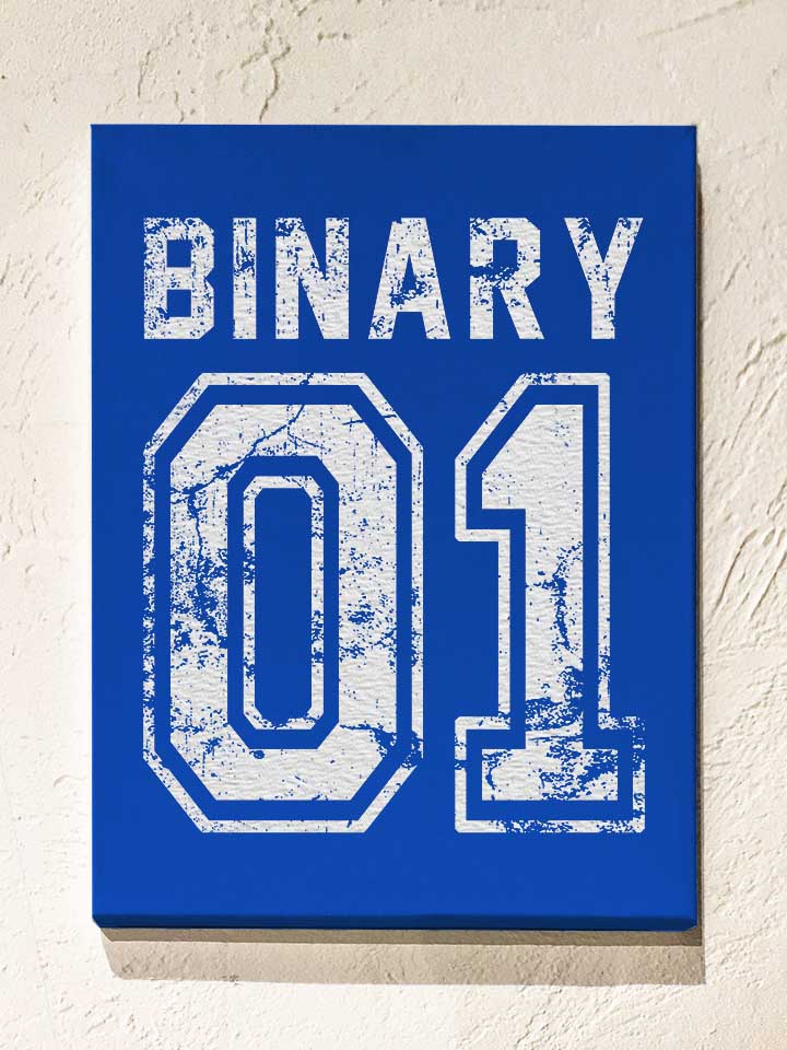 Binary 01 Leinwand royal 30x40 cm