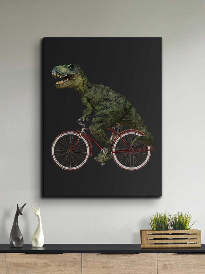 cycling-tyrannosaurus-rex-leinwand schwarz 2