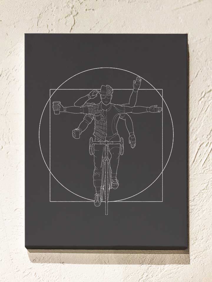 Cyclist Anatomy Leinwand dunkelgrau 30x40 cm