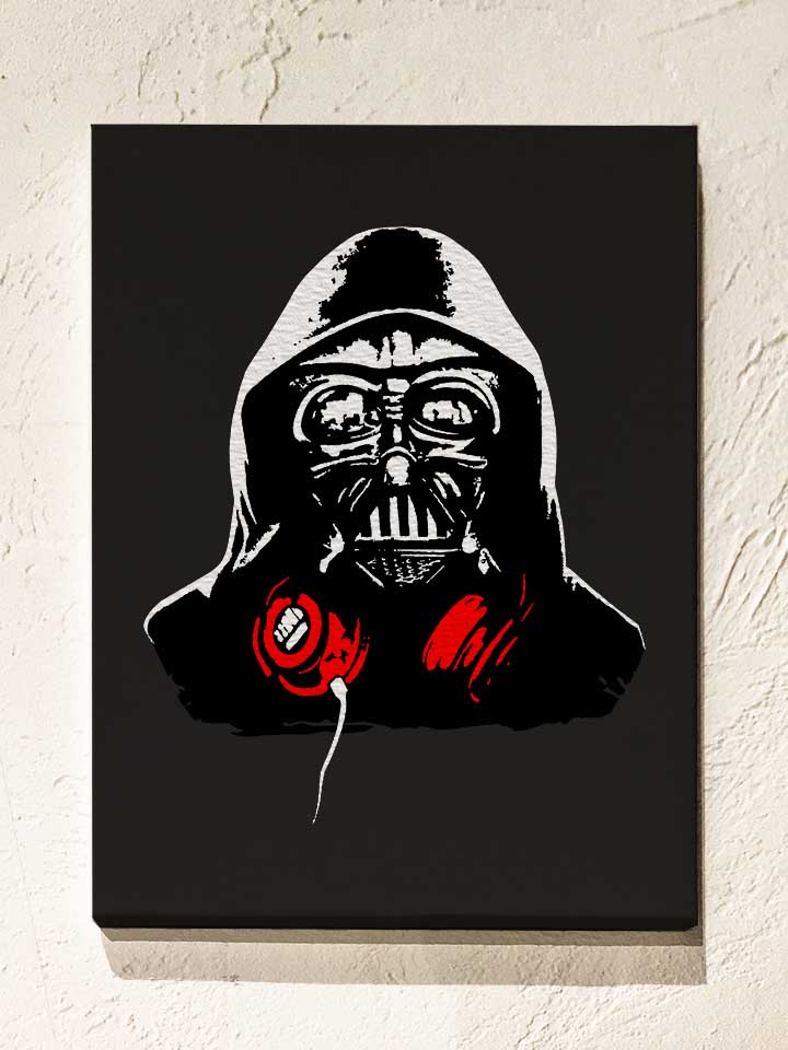Darth Vader Dj Leinwand schwarz 30x40 cm