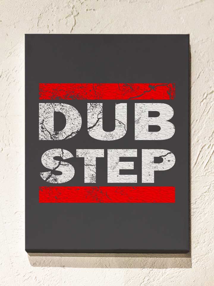 Dub Step Vintage Leinwand dunkelgrau 30x40 cm