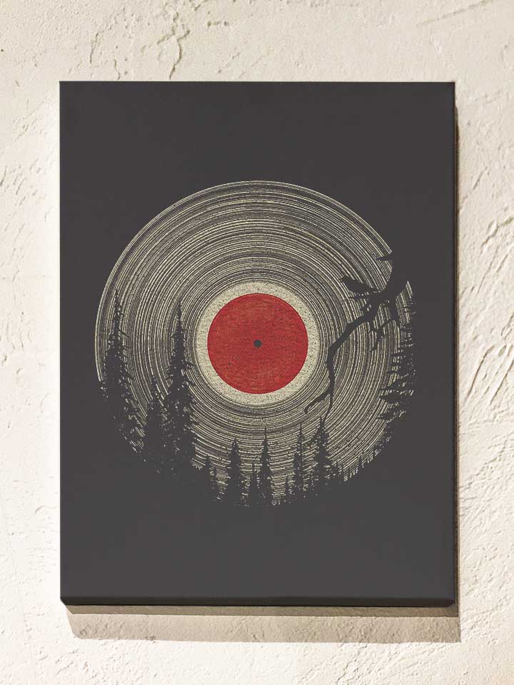 Forest Vinyl Leinwand dunkelgrau 30x40 cm