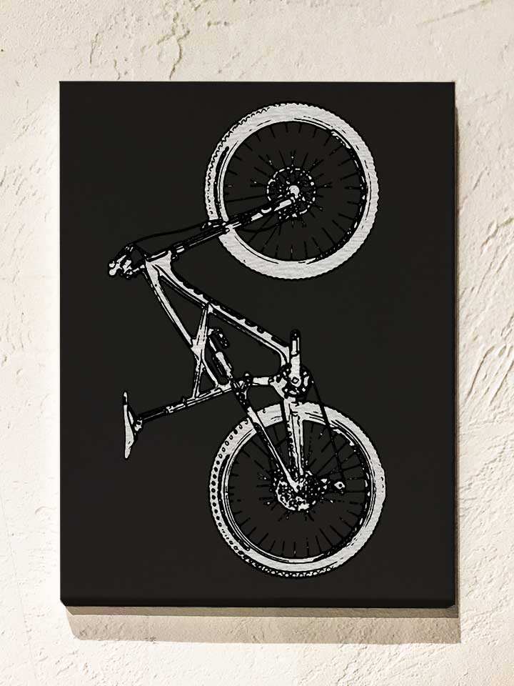 Full Suspension Mountain Bike Leinwand schwarz 30x40 cm