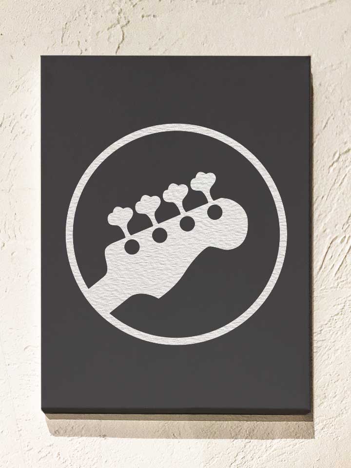 Guitar Logo Leinwand dunkelgrau 30x40 cm