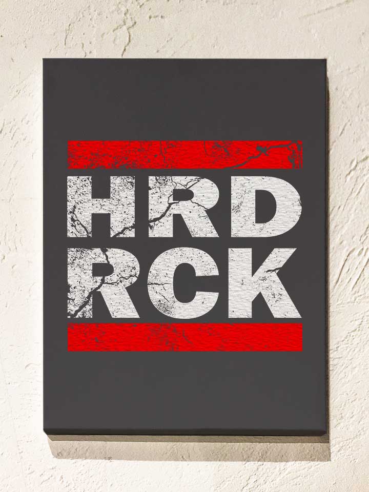 Hard Rock Vintage Leinwand dunkelgrau 30x40 cm