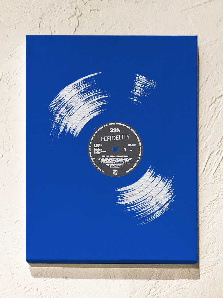 Hi Fildelity Vinyl Leinwand royal 30x40 cm