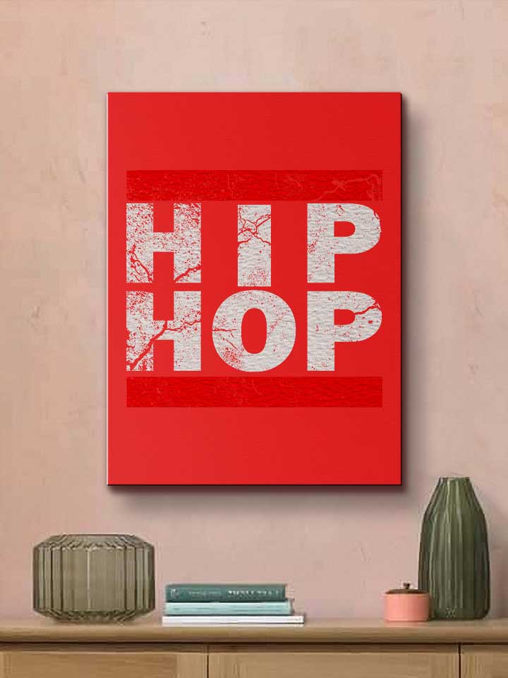hip-hop-vintage-leinwand rot 2