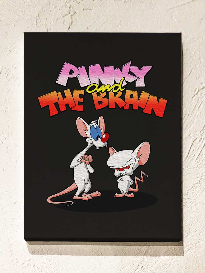 pinky-and-the-brain-leinwand schwarz 1