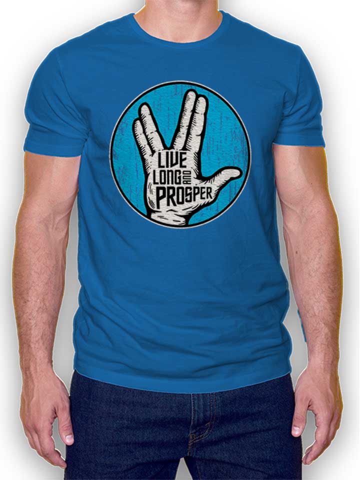Live Long And Prosper Camiseta azul-real L
