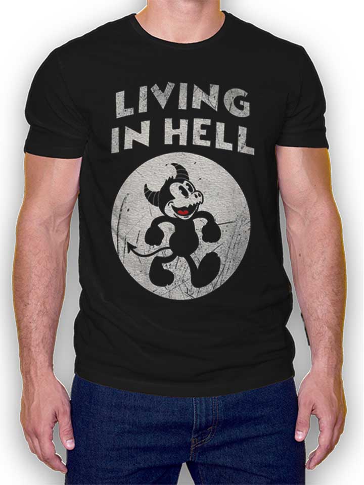living-in-hell-t-shirt schwarz 1