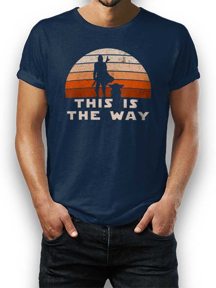 Mando This Is The Way Sunset T-Shirt blu-oltemare L