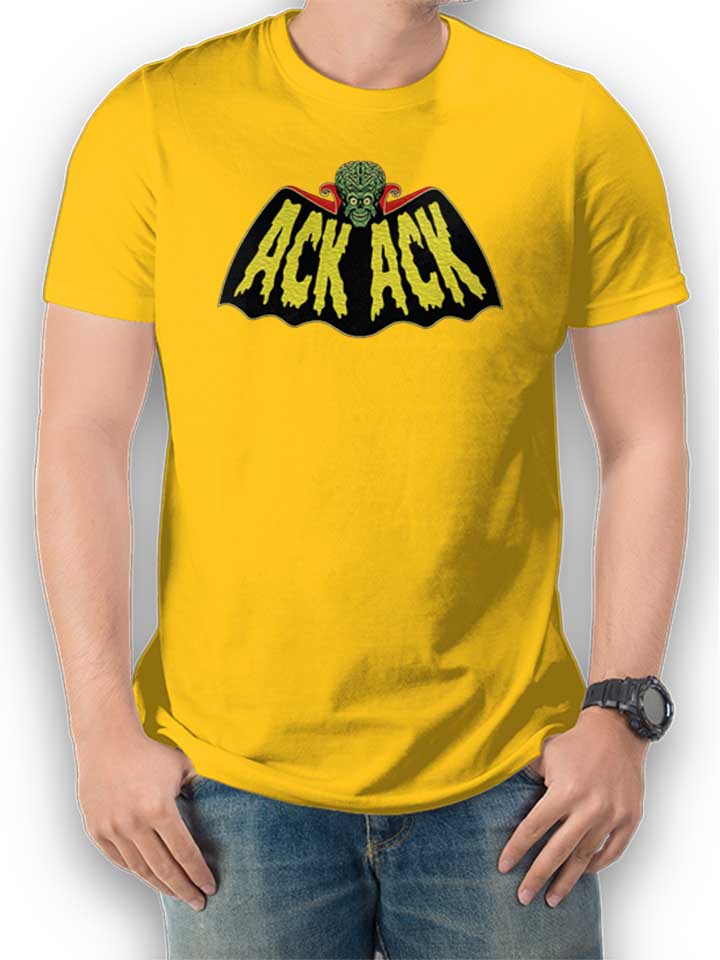 Mars Attacks Ack Ack Kinder T-Shirt gelb 110 / 116