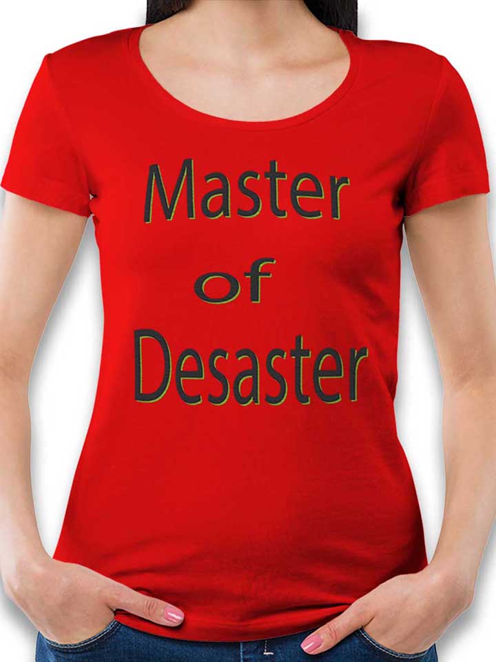 Master Of Desaster T-Shirt Femme rouge L