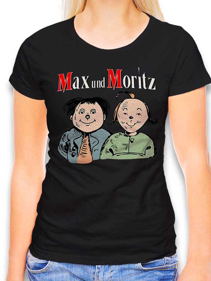Max Und Moritz T-Shirt Donna nero L