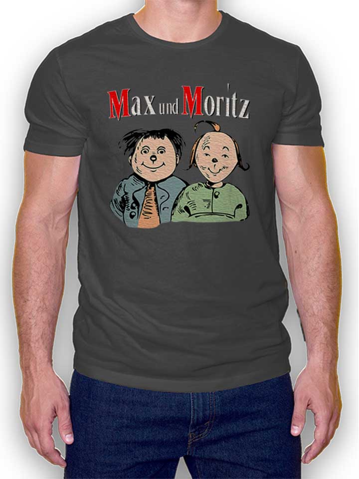 Max Und Moritz T-Shirt gris-fonc L