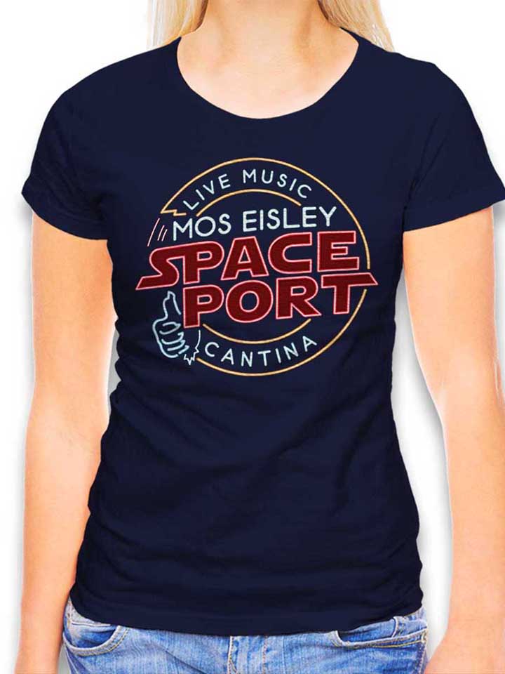 Mos Isley Space Port Camiseta Mujer azul-marino L