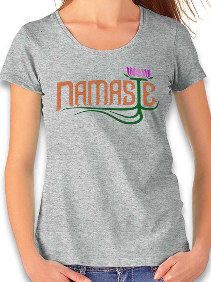 Namaste Camiseta Mujer gris-jaspeado L