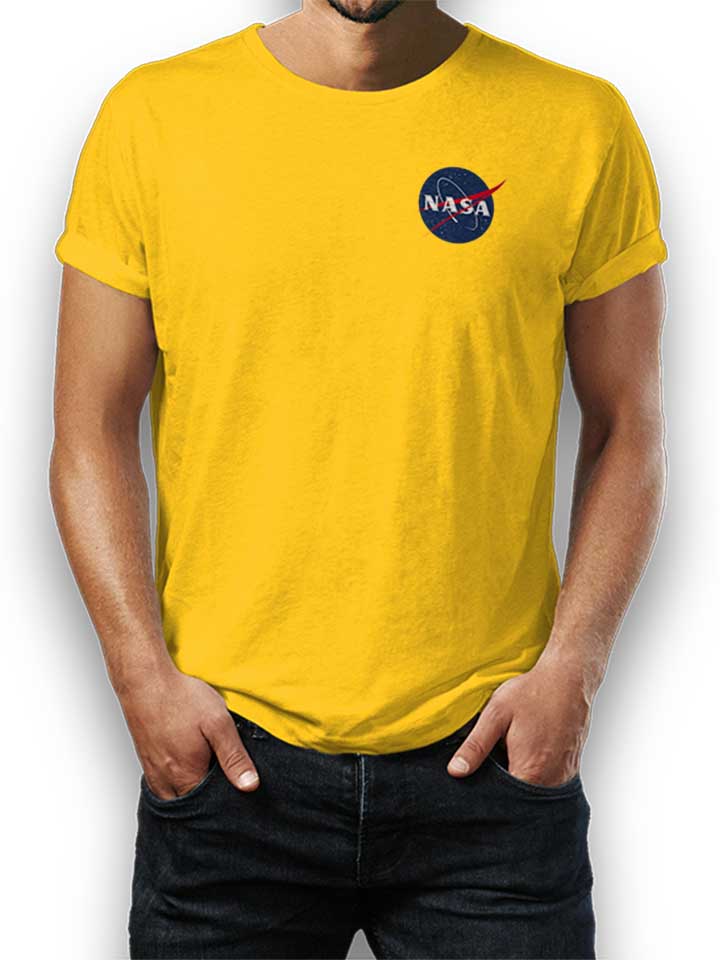 Nasa 2 Chest Print T-Shirt jaune L
