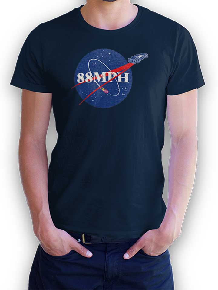 Nasa 88 Mph T-Shirt bleu-marine L