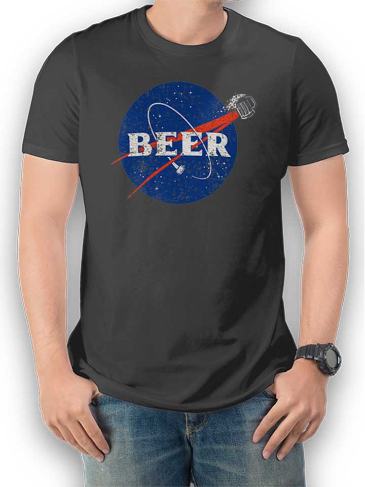 Nasa Beer Camiseta gris-oscuro L