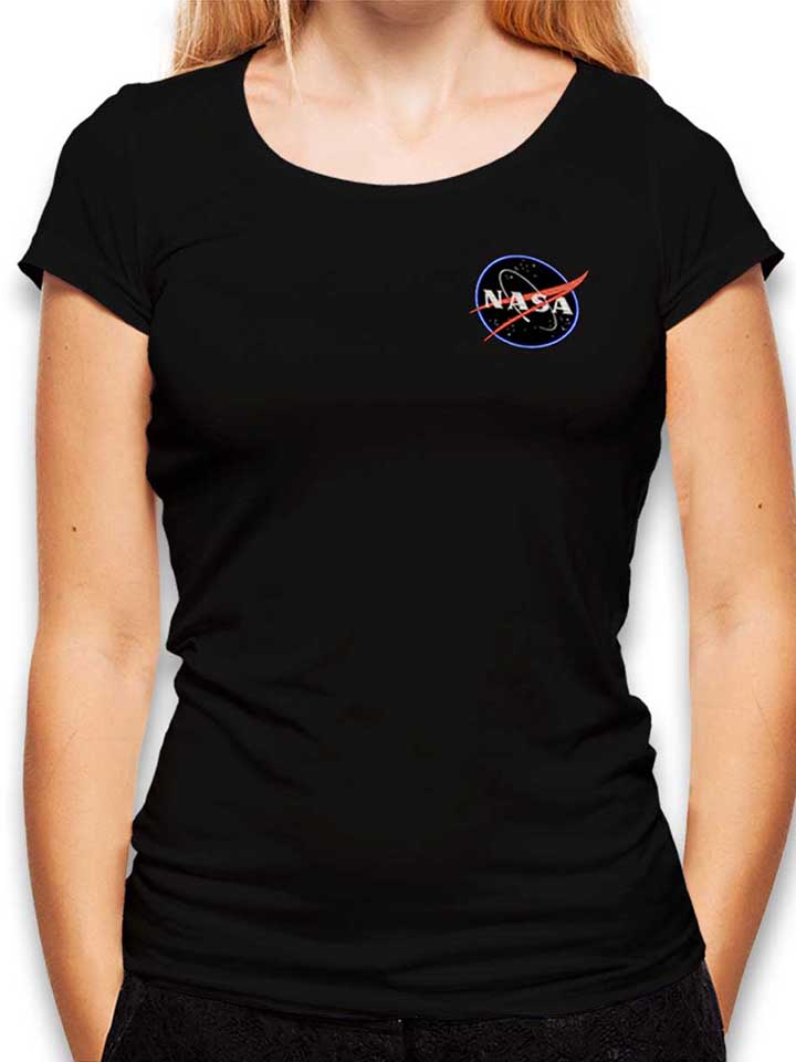 Nasa Black Neon Chest Print Camiseta Mujer negro L