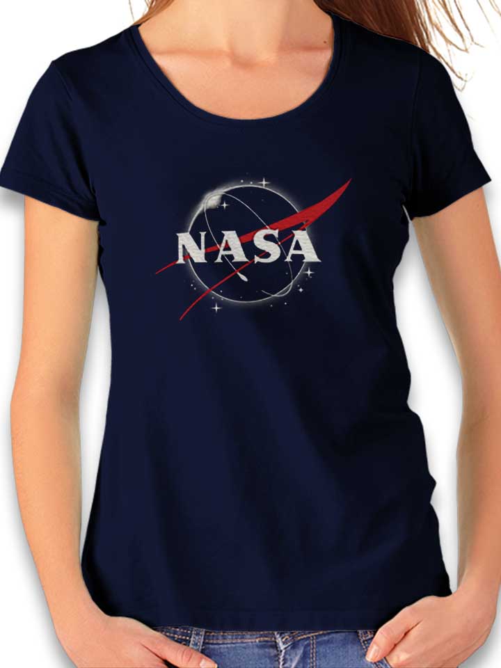 Nasa Eclipse Logo T-Shirt Donna blu-oltemare L