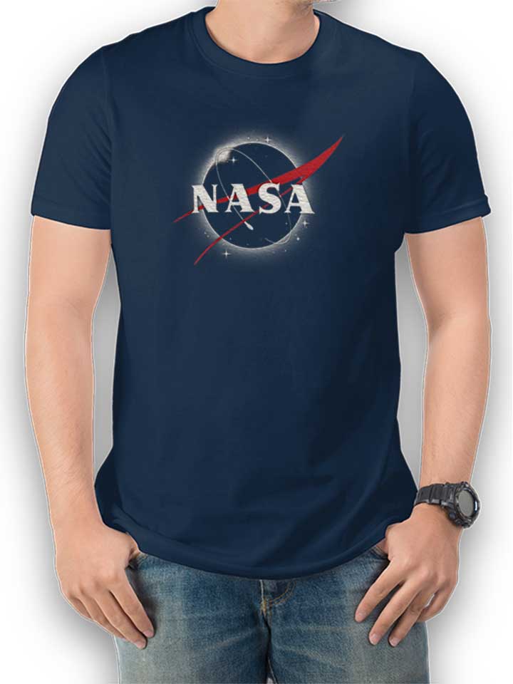 Nasa Eclipse Logo Camiseta azul-marino L