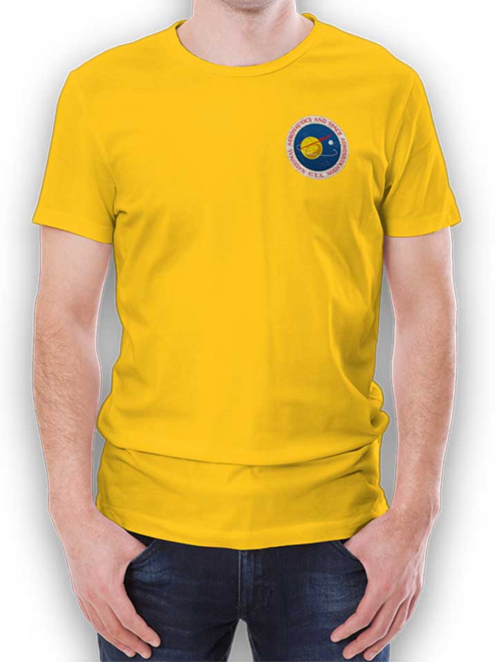Nasa Logo 3 Chest Print T-Shirt jaune L
