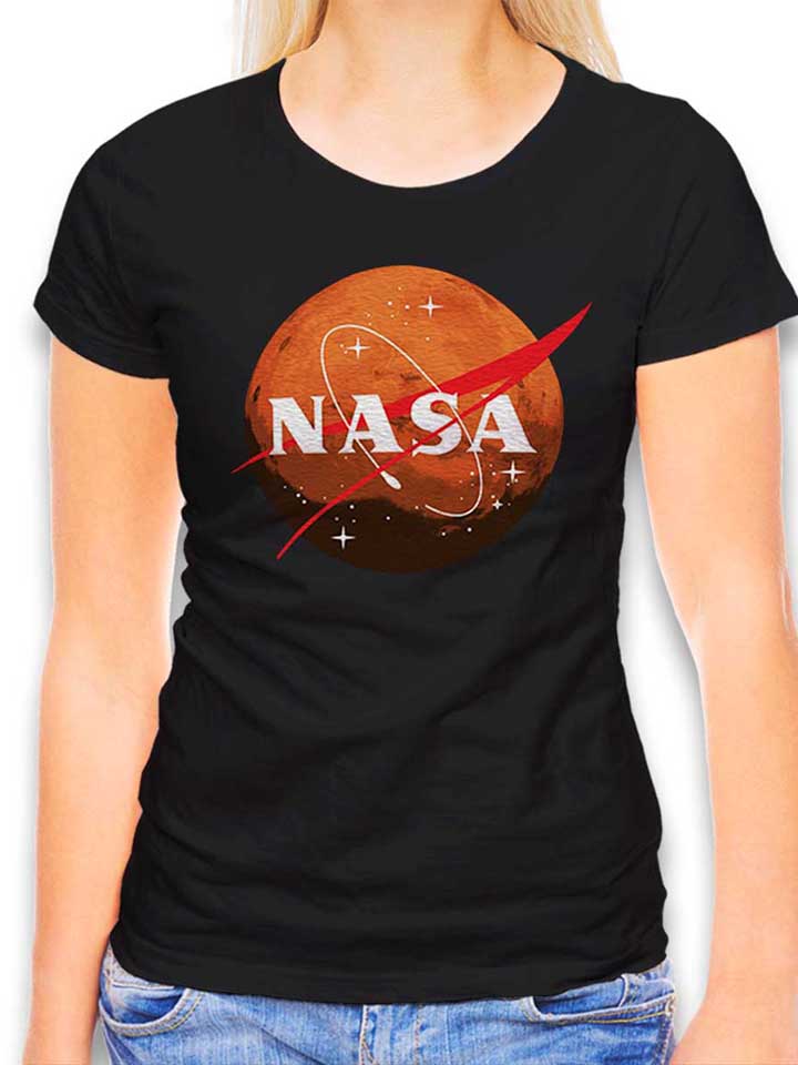 Nasa Mars Camiseta Mujer negro L