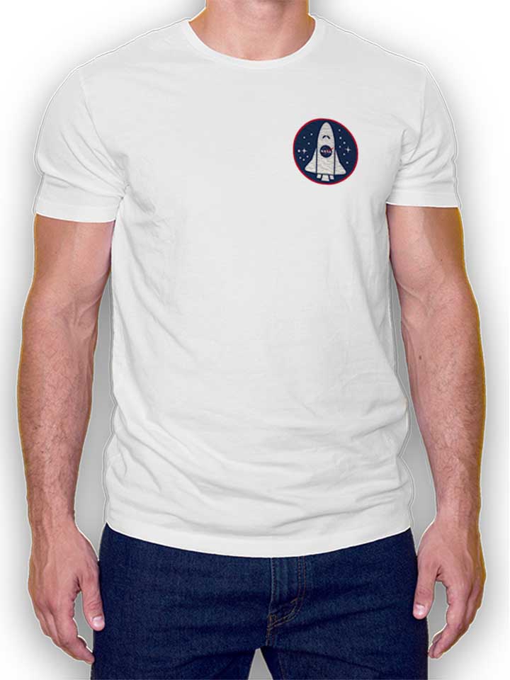 Nasa Shuttle Logo Chest Print T-Shirt bianco L