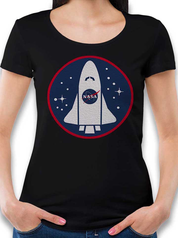 Nasa Shuttle Logo Womens T-Shirt black L
