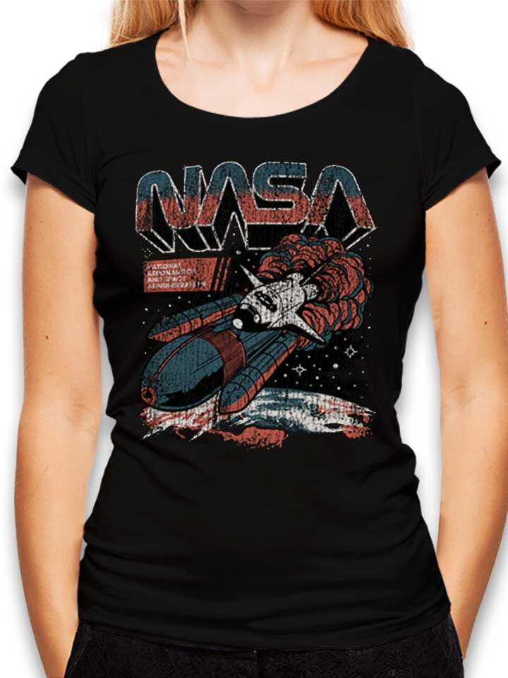 Nasa Space Flight T-Shirt Femme noir L