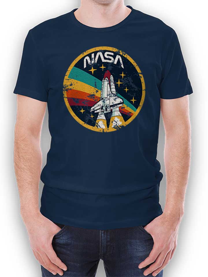 Nasa Space Shuttle Vintage Camiseta azul-marino L