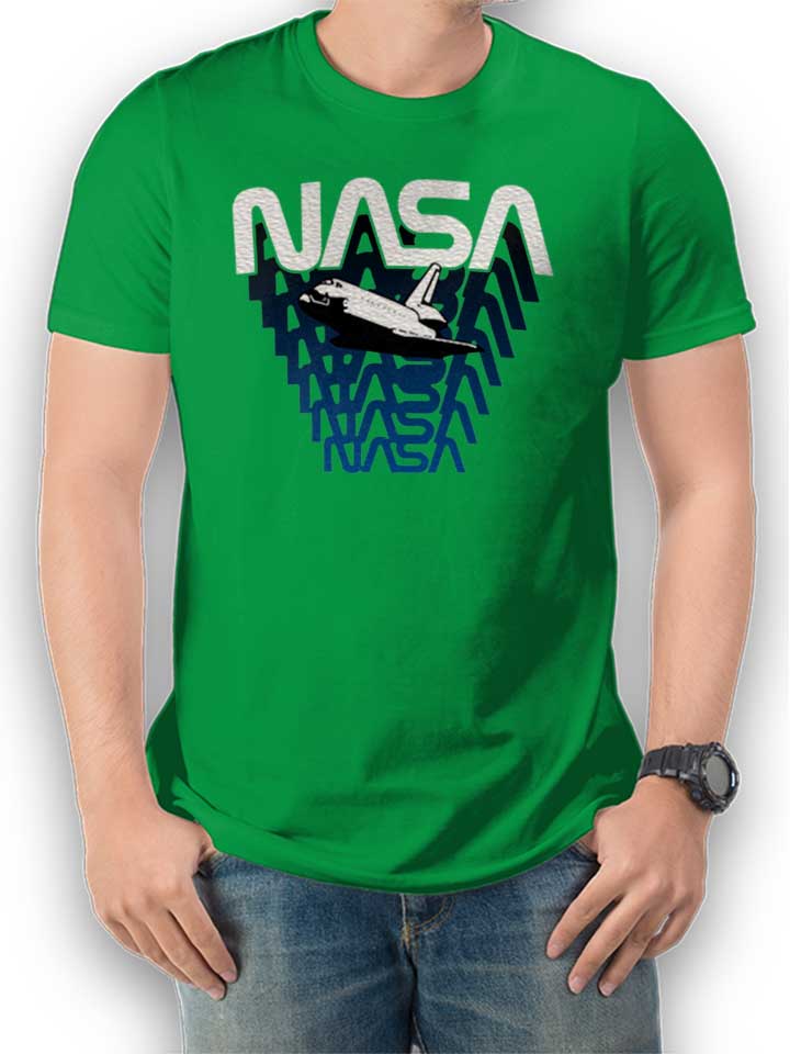 Nasa Space Shuttle Camiseta verde L