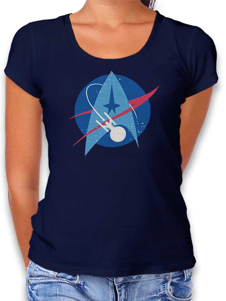 Nasa Space Trek Womens T-Shirt deep-navy L
