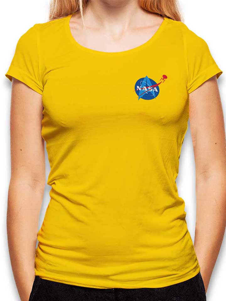 Nasa Trekkie Chest Print Womens T-Shirt yellow L