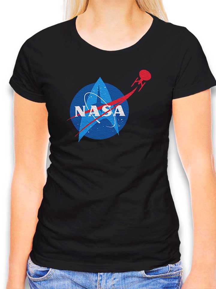 Nasa Trekkie Camiseta Mujer negro L