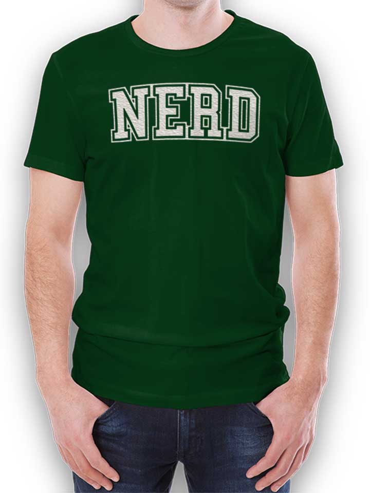 Nerd Logo Camiseta verde-oscuro L