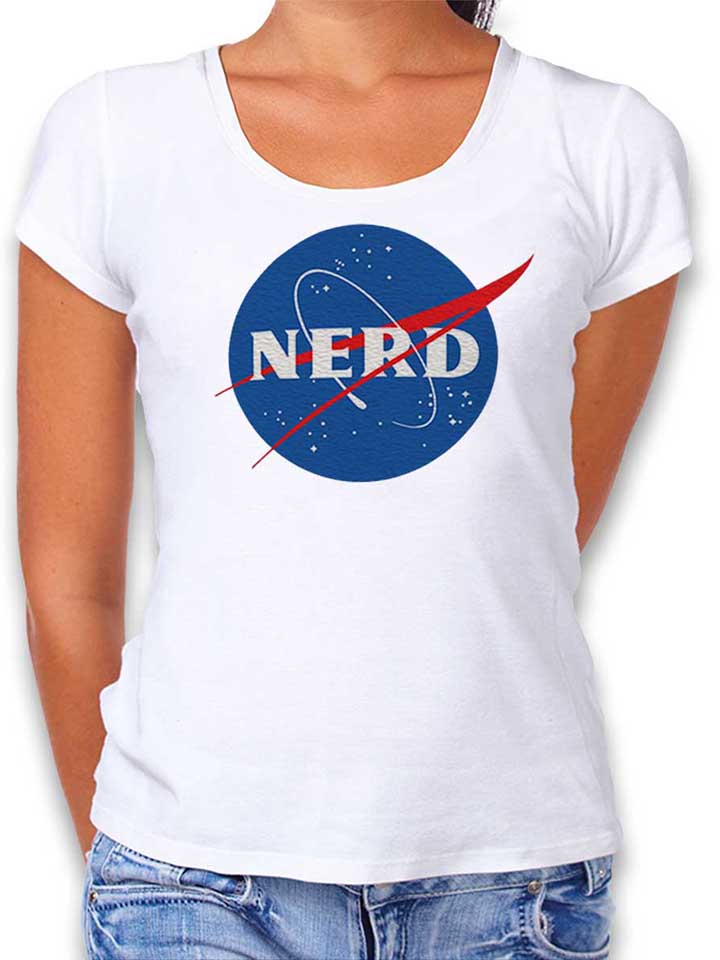 nerd-nasa-damen-t-shirt weiss 1