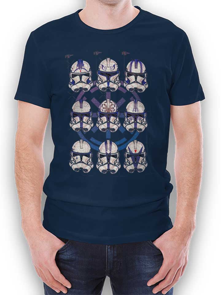 Nine Stormtroopers Camiseta azul-marino L